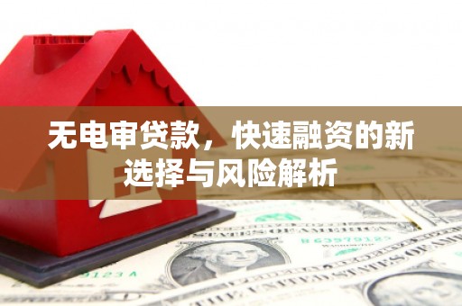 荆州无电审贷款，快速融资的新选择与风险解析