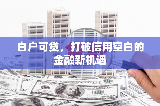 荆州白户可贷，打破信用空白的金融新机遇