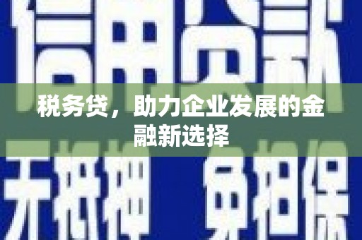 荆州税务贷，助力企业发展的金融新选择
