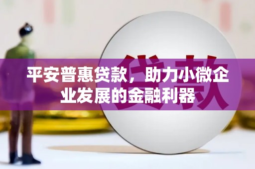 荆州平安普惠贷款，助力小微企业发展的金融利器