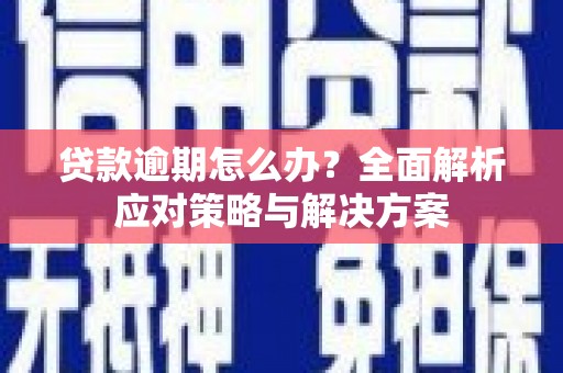 荆州贷款逾期怎么办？全面解析应对策略与解决方案