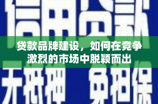 荆州贷款品牌建设，如何在竞争激烈的市场中脱颖而出