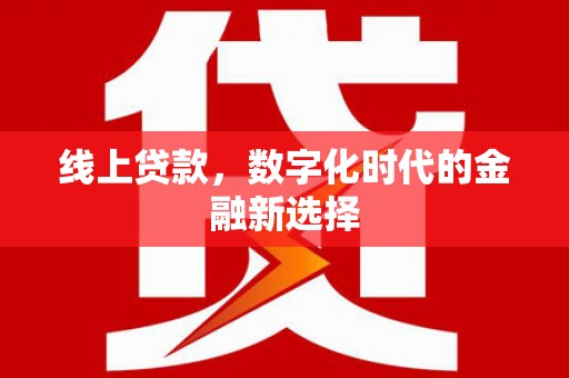 荆州线上贷款，数字化时代的金融新选择