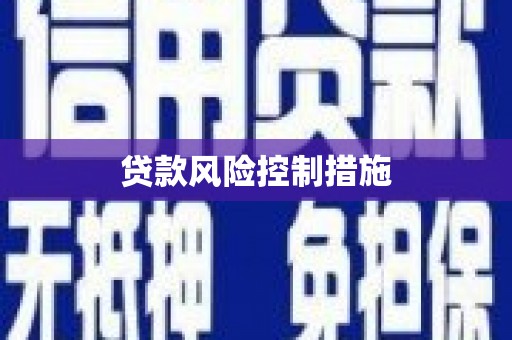 荆州贷款风险控制措施