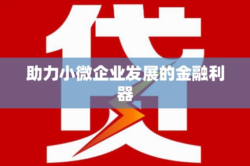 荆州助力小微企业发展的金融利器